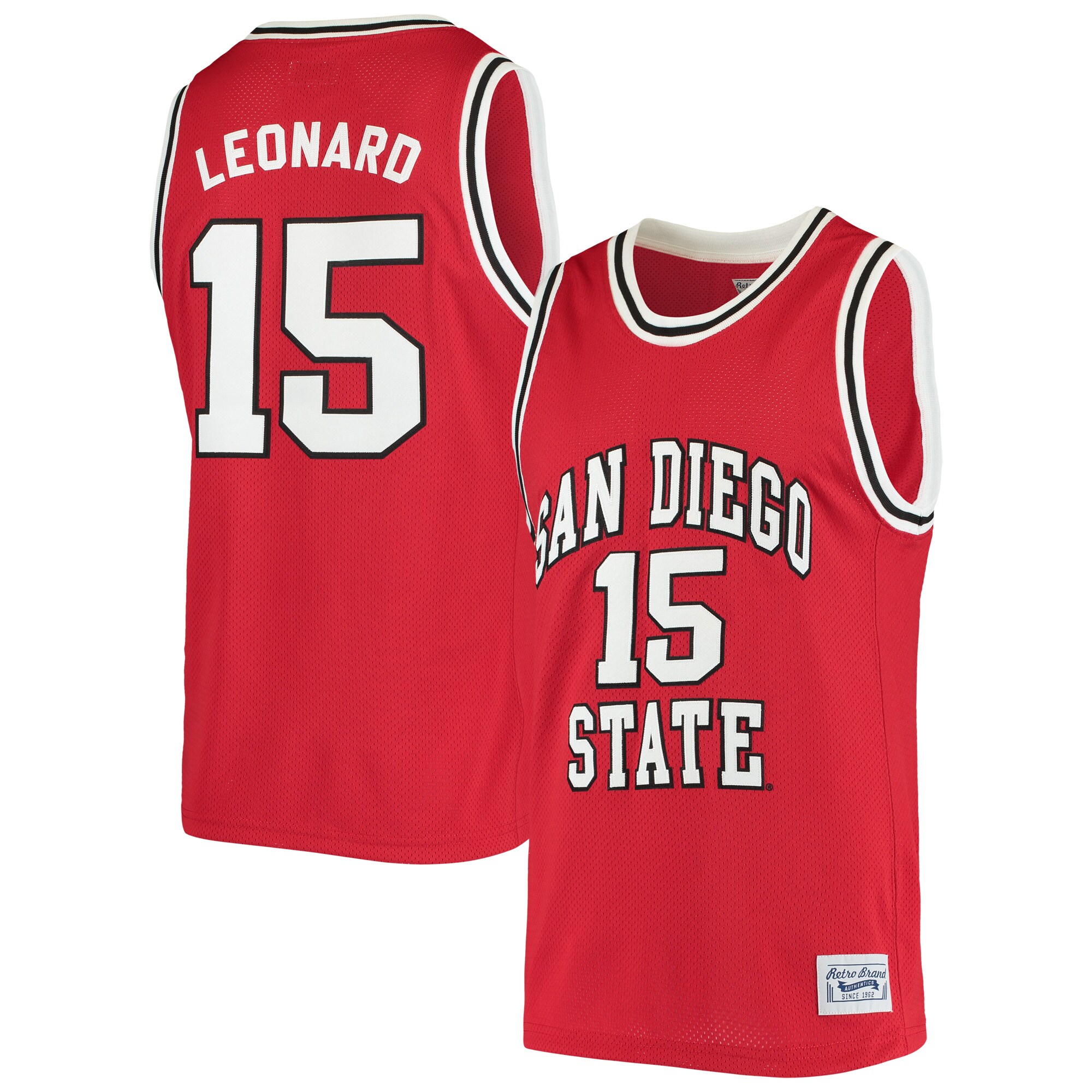 Kawhi Leonard San Diego State Aztecs Original Retro Brand Alumni Basketball Jersey - Red For Youth Women Men