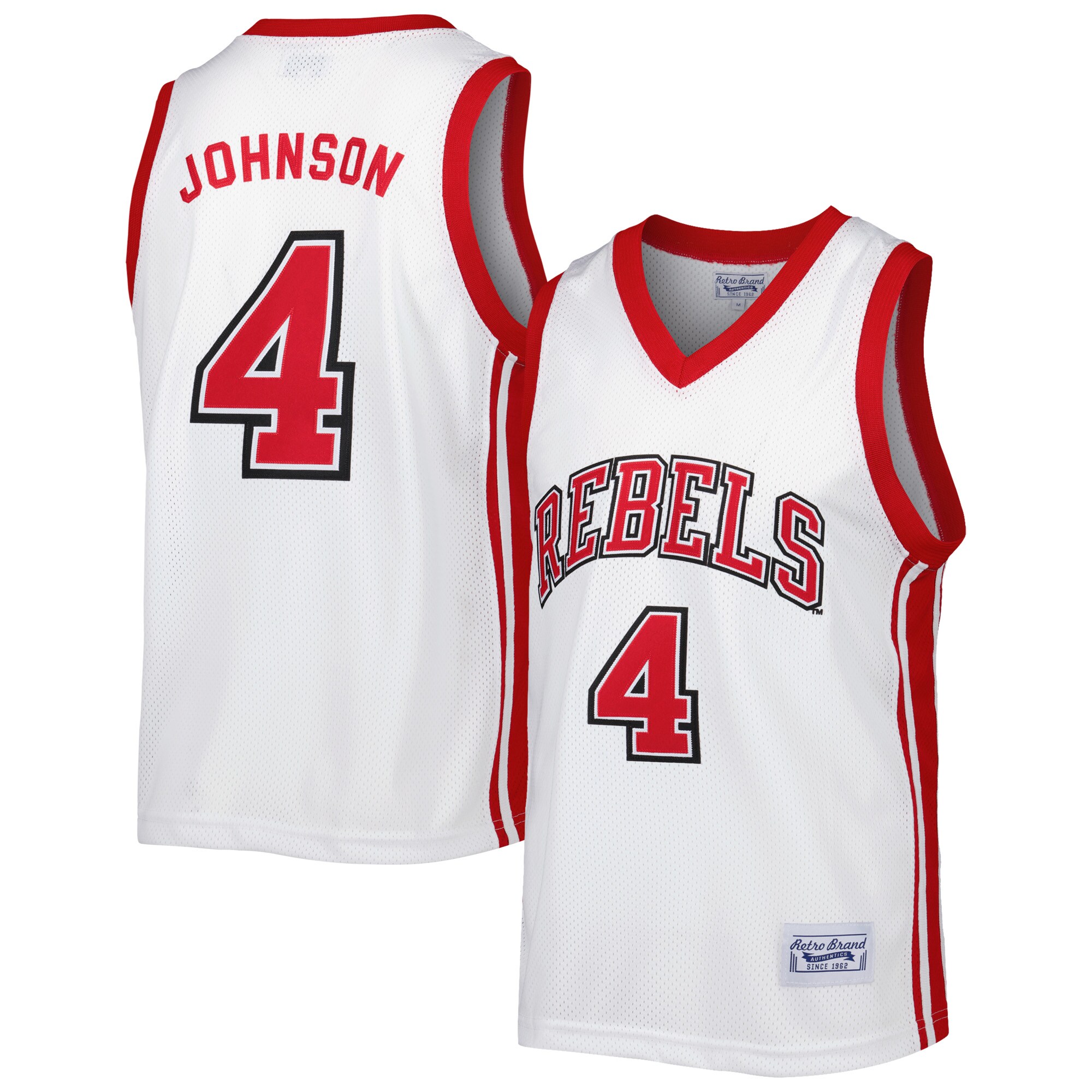 Larry Johnson Unlv Rebels Original Retro Brand Alumni Commemorative Replica Basketball Jersey - White For Youth Women Men