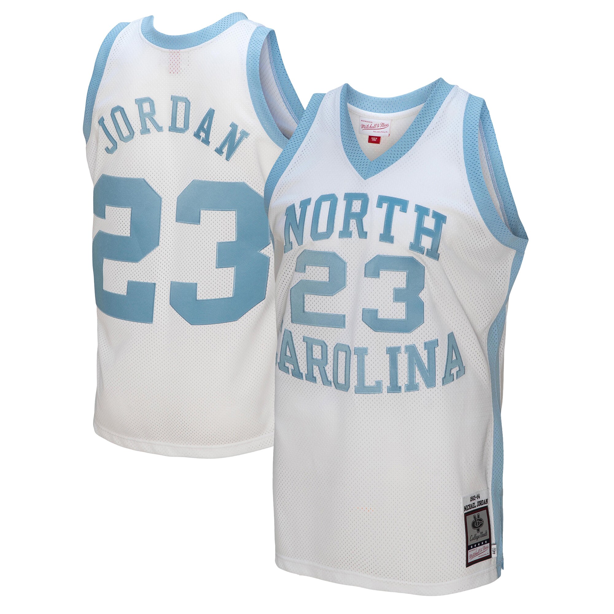 Michael Jordan North Carolina Tar Heels Mitchell & Ness 198384 Authentic Retired Player Jersey - White For Youth Women Men