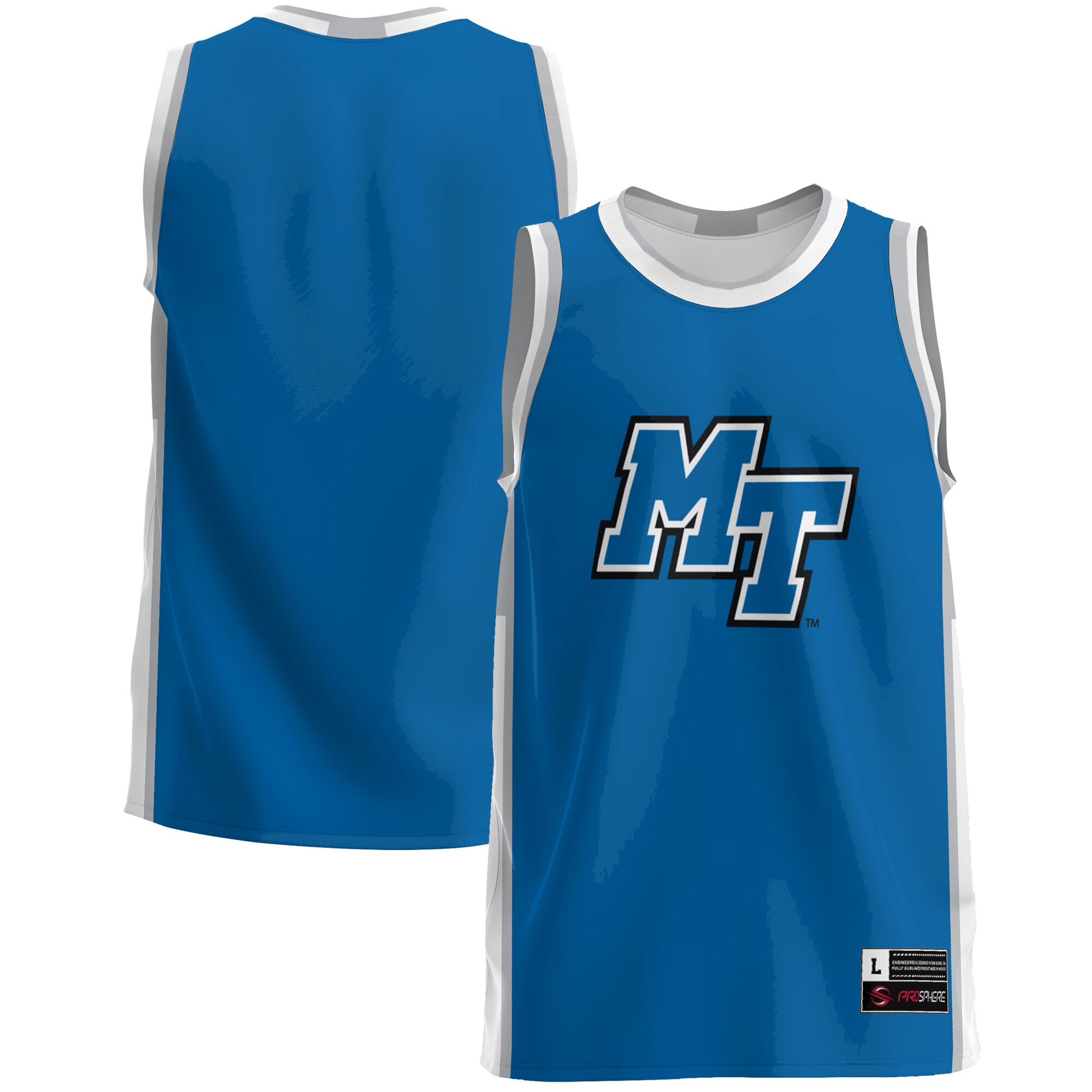 Middle Tennessee State Blue Raiders Basketball Jersey - Royal For Youth Women Men