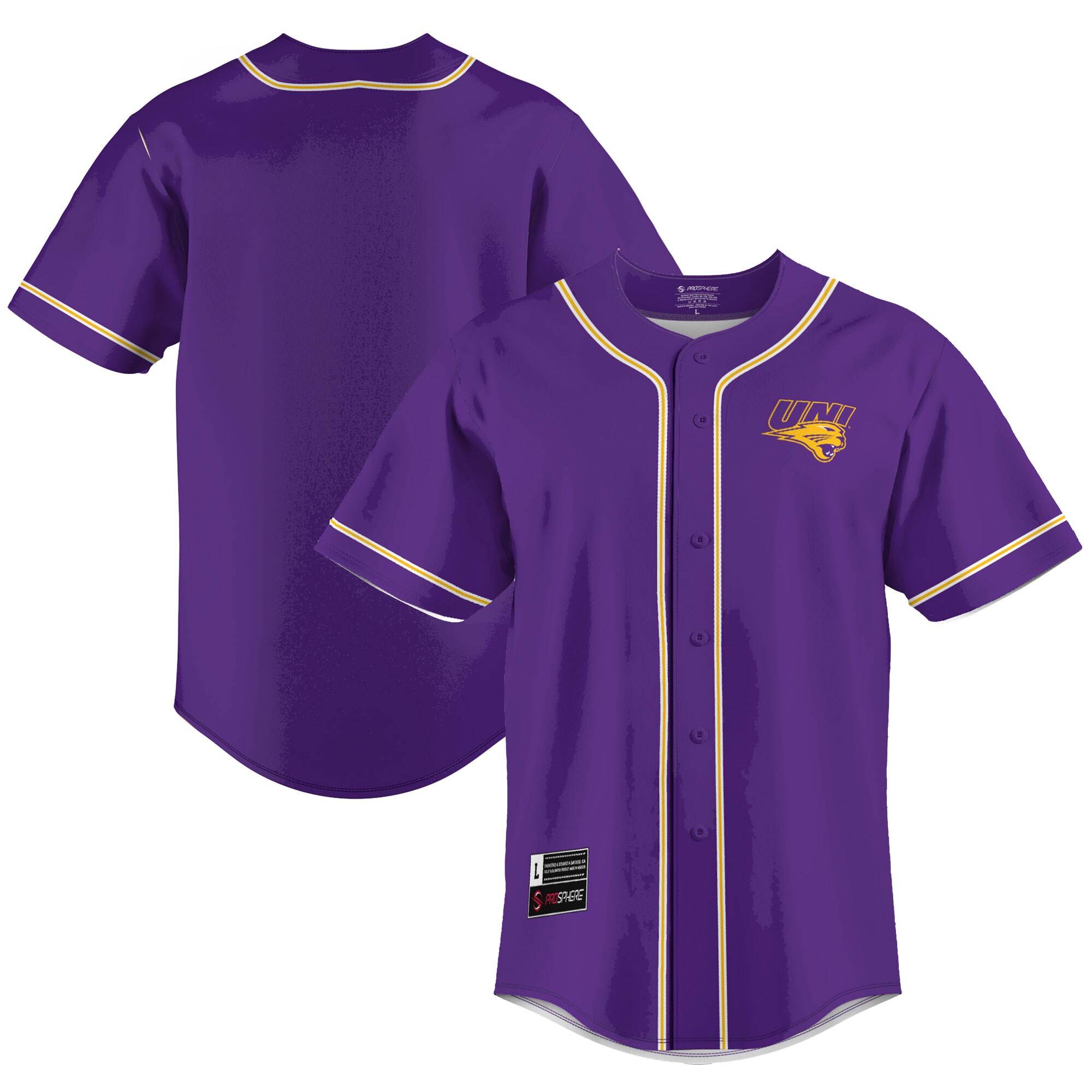 Northern Iowa Panthers Baseball Jersey - Purple For Youth Women Men