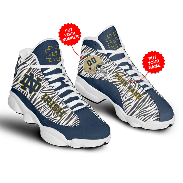 Notre Dame Fighting Irish Football  Jordan 13 Air Shoes Sneaker,  Gift Shoes For Fan Like Sneaker,Shoes Personalized Your Name