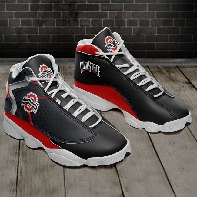 Ohio State Buckeyes Black Logo Jordan 13 Air Shoes Sneaker,  Gift Shoes For Fan Like Sneaker,Shoes Full  Size Chart For Customer Choice Best Fit