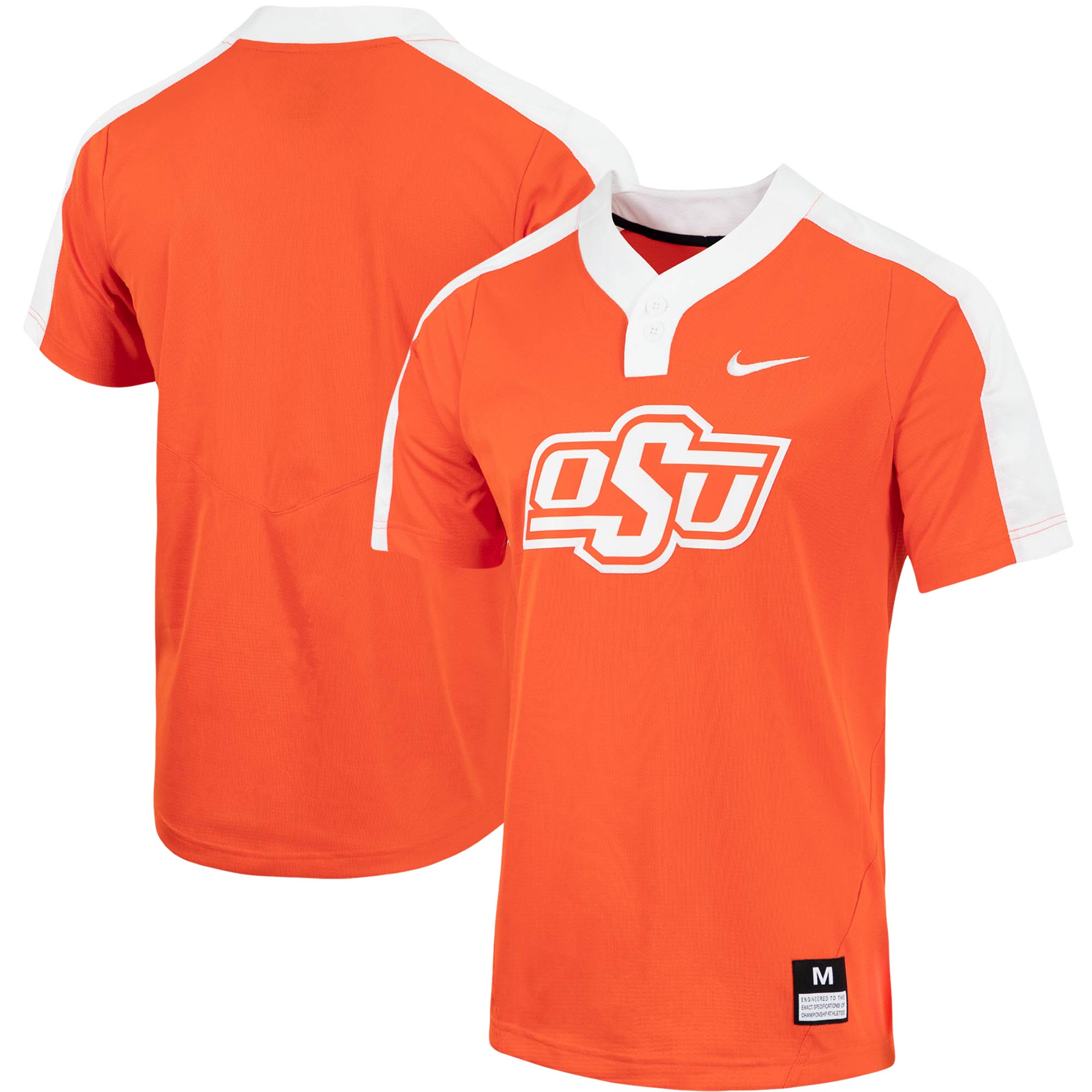 Oklahoma State Cowgirls Replica 2-Button Softball Jersey - Orange For Youth Women Men
