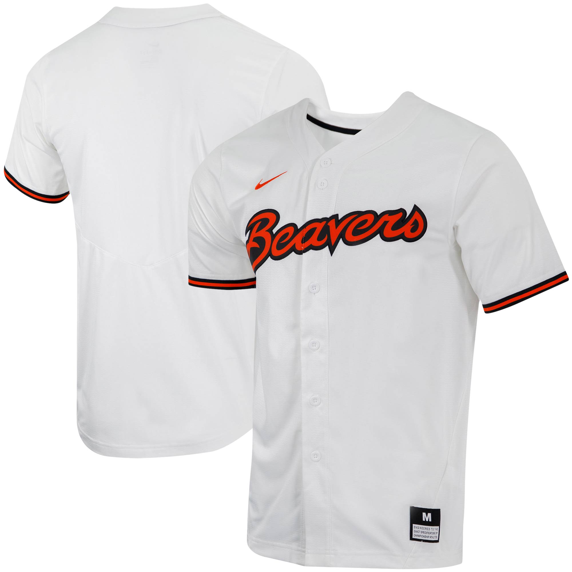 Oregon State Beavers Replica Full-Button Baseball Jersey - White For Youth Women Men