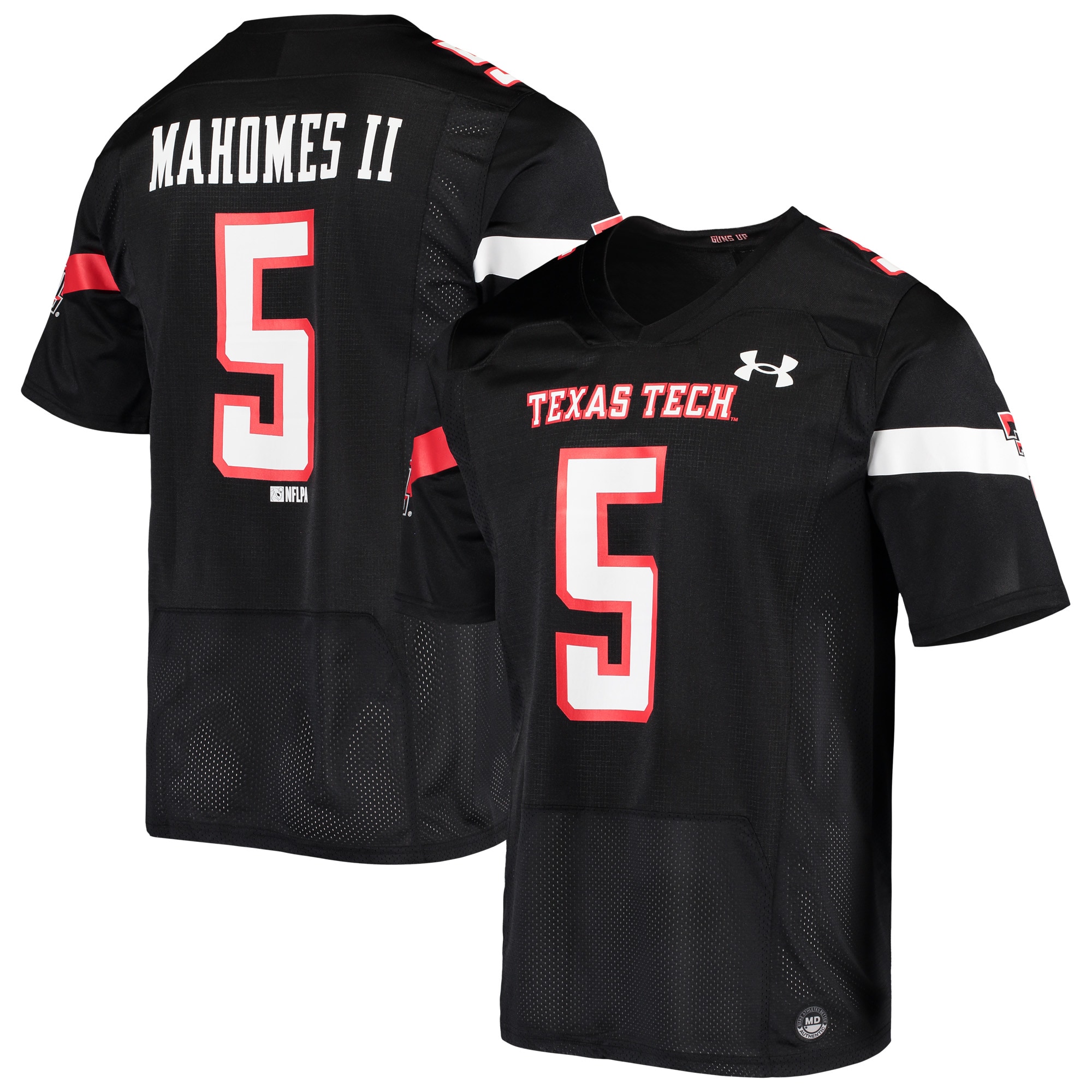 Patrick Mahomes Texas Tech Red Raiders Under Armour Team Replica Alumni Jersey - Black For Youth Women Men