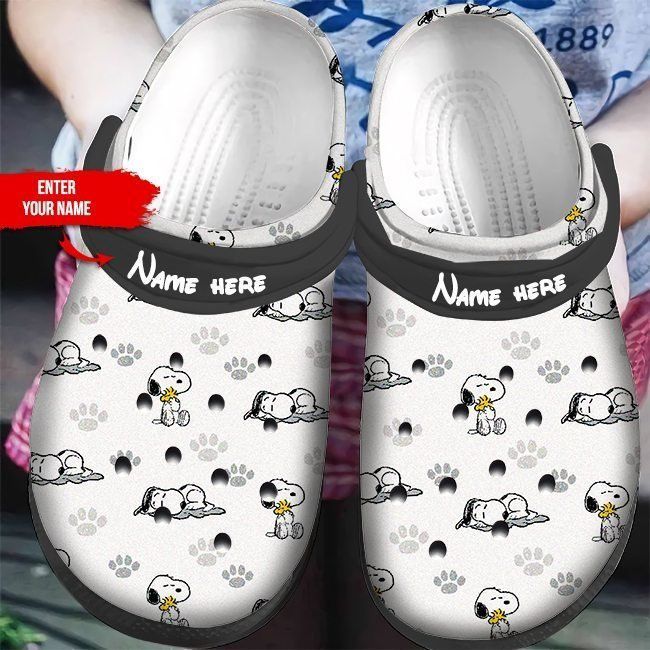 Personalized Snoopyy Custom Name Crocss Clog Shoes Crocband 