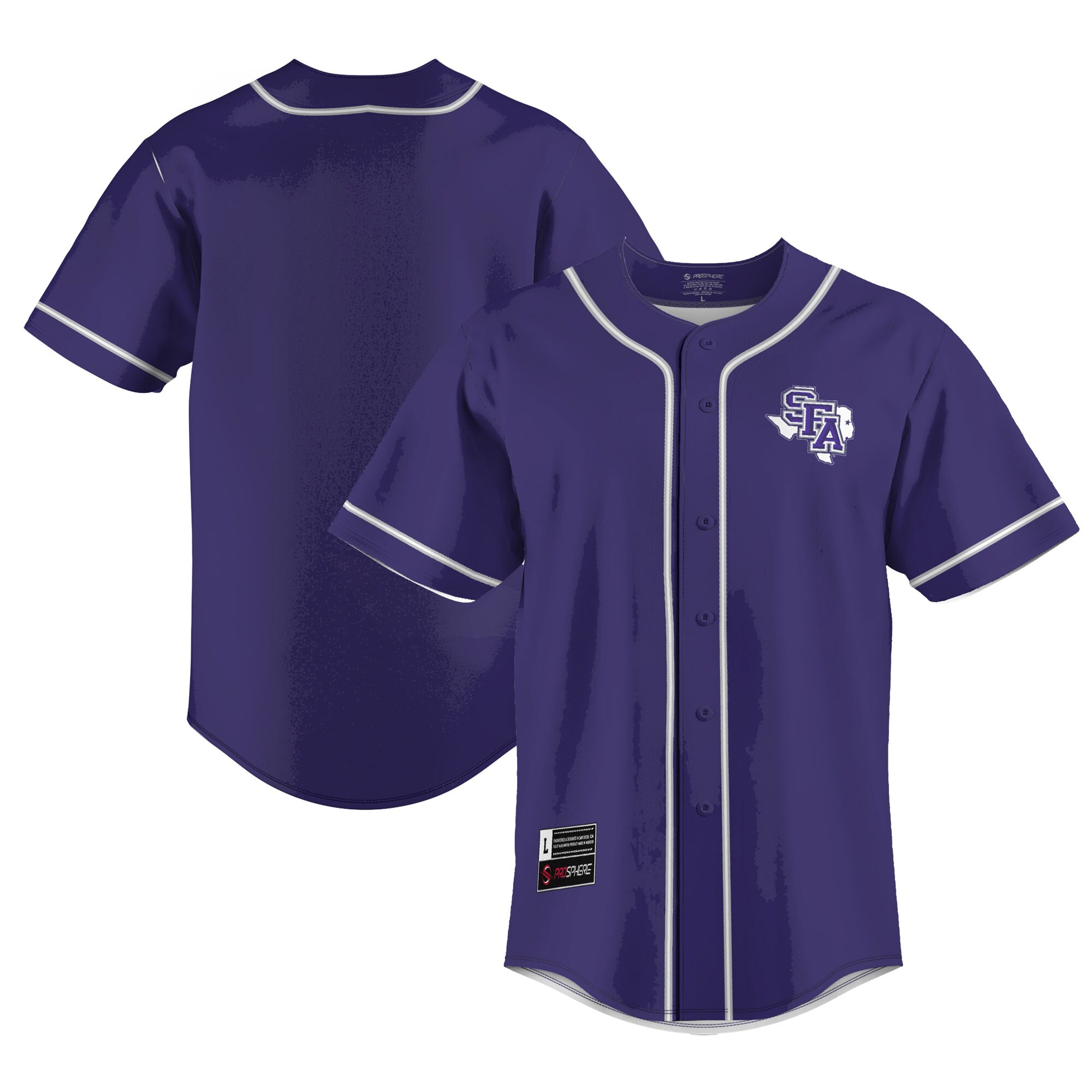 Stephen F Austin Lumberjacks Baseball Jersey - Purple For Youth Women Men