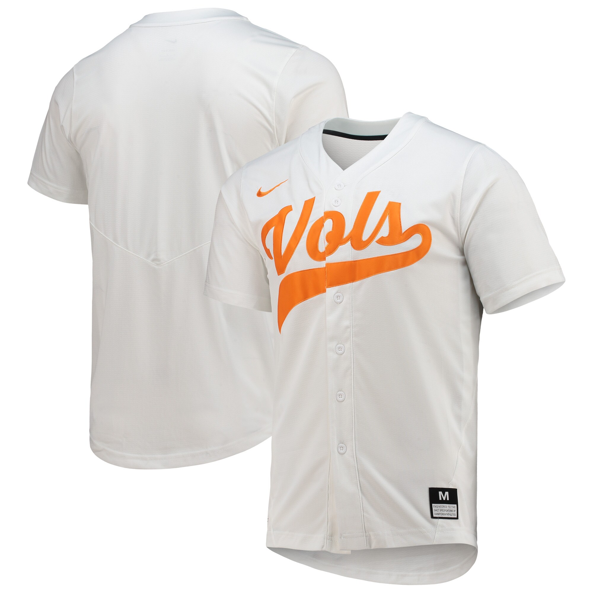 Tennessee Volunteers Replica Baseball Jersey - White For Youth Women Men