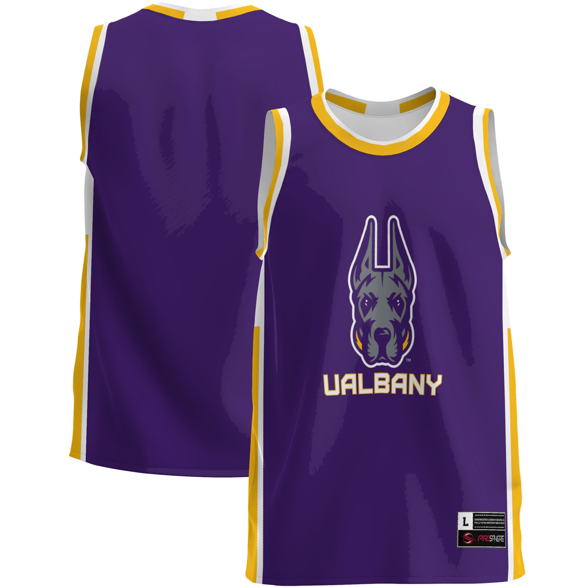 Ualbany Great Danes Prosphere Basketball Jersey - Purple For Youth Women Men