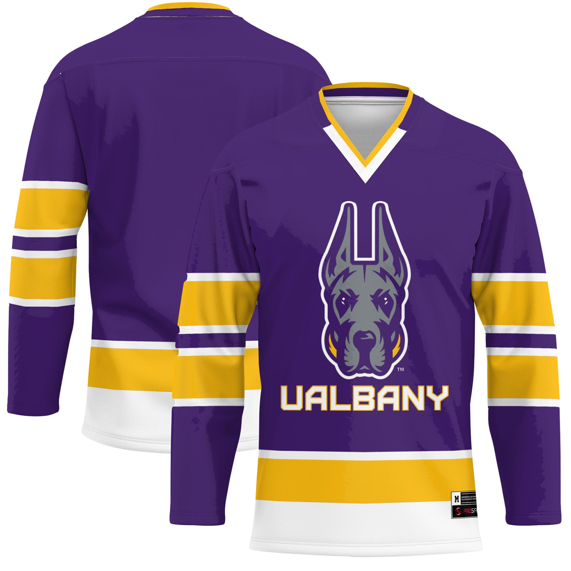 Ualbany Great Danes Prosphere Hockey Jersey - Purple For Youth Women Men