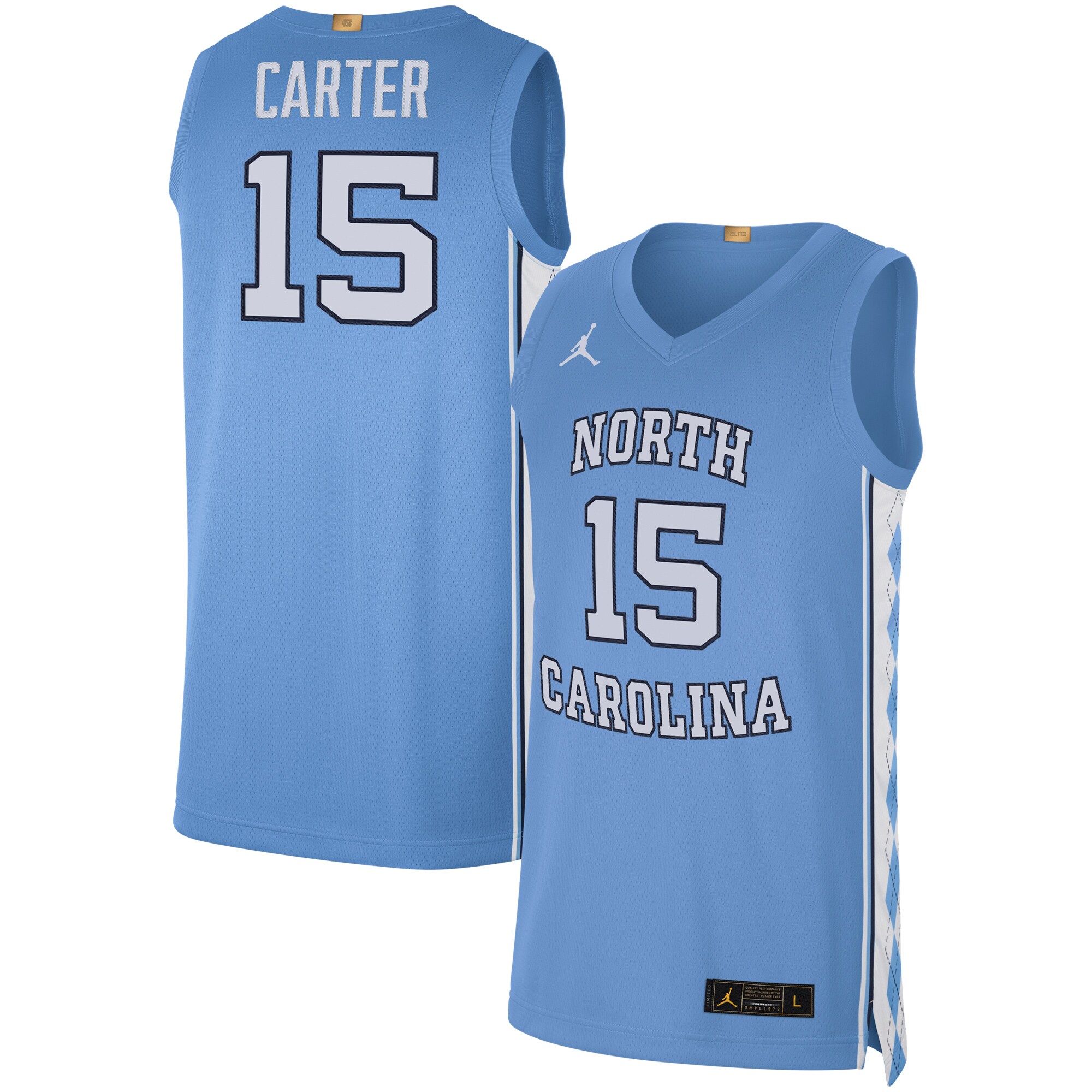 Vince Carter North Carolina Tar Heels Jordan Brand Alumni Limited Basketball Jersey - Carolina Blue For Youth Women Men