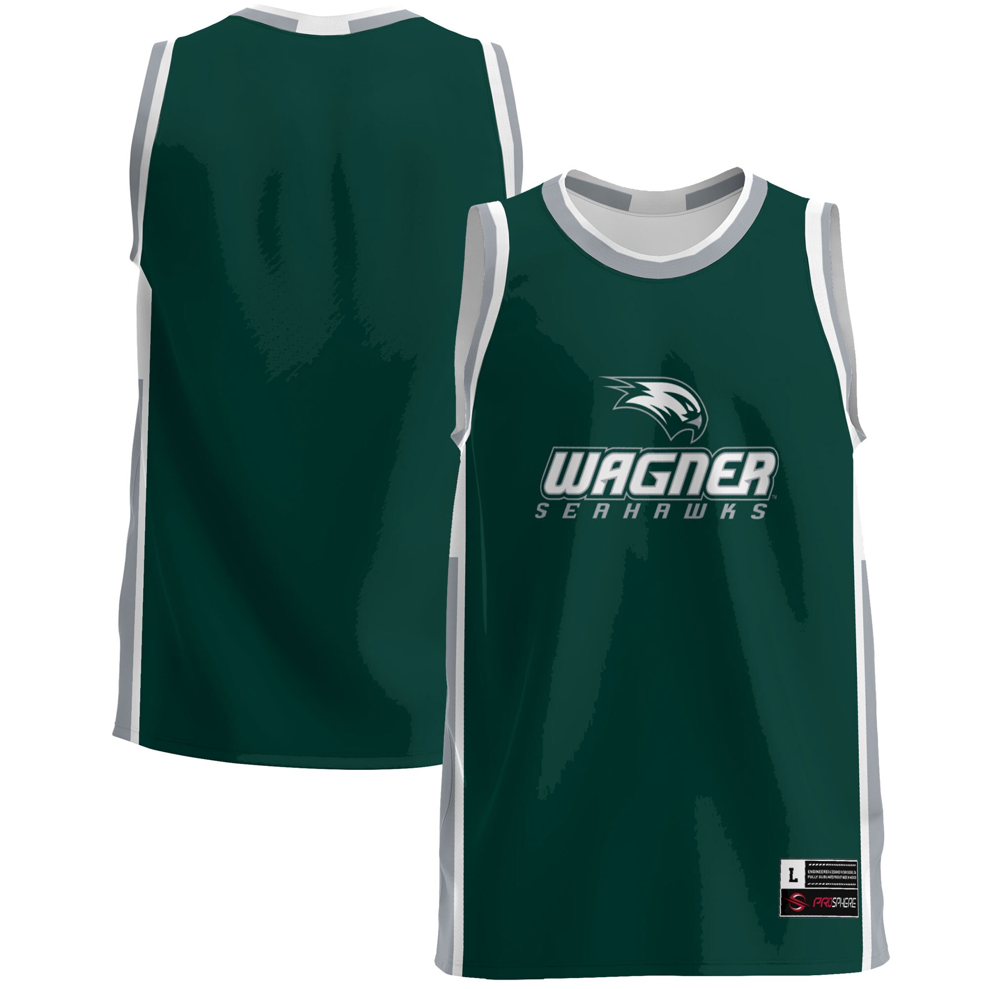 Wagner College Seahawks Basketball Jersey - Green For Youth Women Men